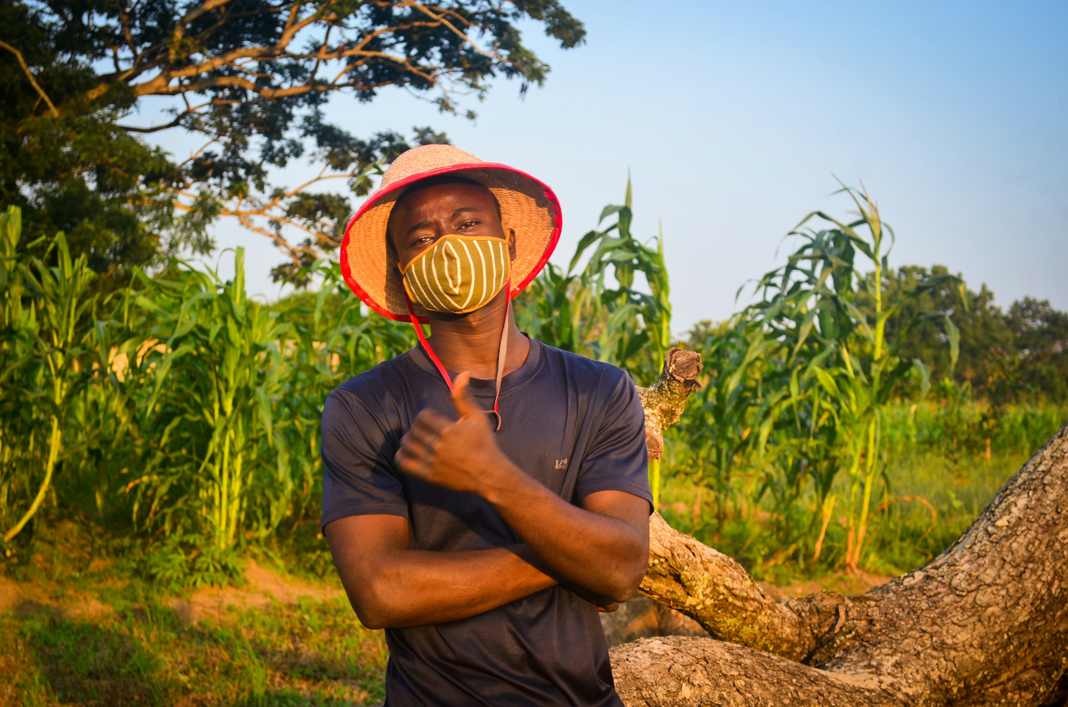 Farmer in a field, representing farm potential and sustainability